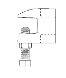 BCTJ06C8 3/8 JUNIOR TOP BEAM CLAMP S/S