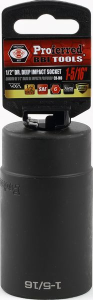 BBPS32142 Impact 1/2" Drive SAE Socket 1-5/16" - 1/2" Dr. 6 Pt. SAE Deep Impact Socket Deep Impact