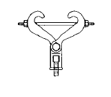 3/8-16 MALLEABLE BEAM CLAMP W/ EXT PIECE