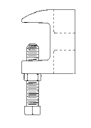 3/8 WIDE MOUTH TOP BEAM CLAMP PLATED
