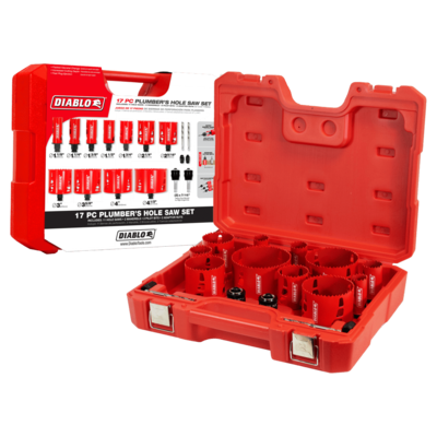 DIABLODHS17SPL 17 PIECE PLUMBER BI-METAL HOLE SAW SET