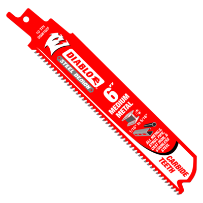 DIABLODS0610CF 6" 10 TPI STEEL DEMON CARBIDE MEDIUM METAL RECIP BLADE