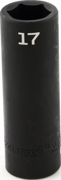 BBPS33117 Impact 1/2" Drive Metric Socket 17MM - 1/2" Dr. 6 Pt. Metric Deep Impact Socket Deep Impact