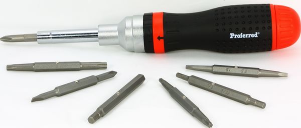 BBPT29004 PROFERRED 19 IN 1 INTERCHANGEABLE BIT SCREWDRIVER SET