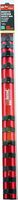 Magnetic Aluminum Socket Rail 17&quot; Length with 15 Clips 3/8&quot; Drive