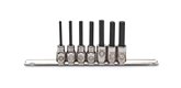 USA 3/8&quot; Drive Bit Socket Sets ARM 7 Piece 3/8&quot; Dr. Metric Hex Bit Socket Set Metric Hex Bit